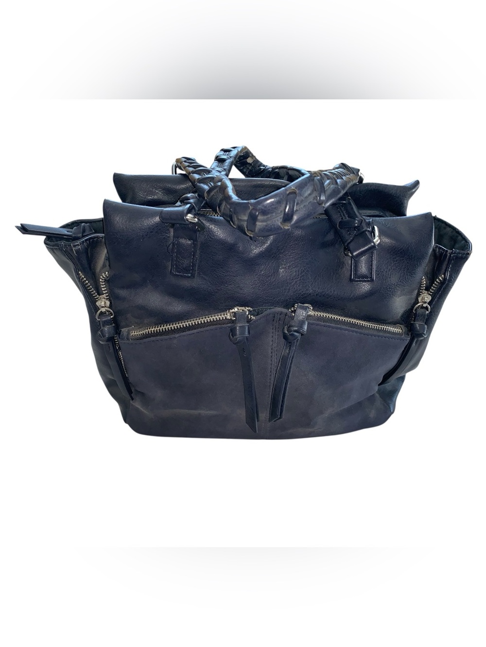 Torrid Navy Interior Tote Purse with Zipper Pocket